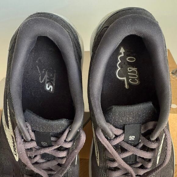 Brooks Ghost 16 Black/Grey/White Women Running Sneakers - SZ 8 - Picture 9 of 15